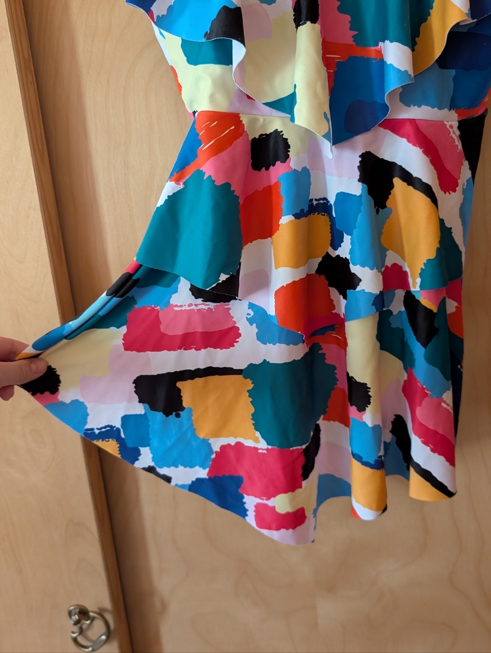 Multi-Color Abstract Print Tankini Set - Picture 2 of 5